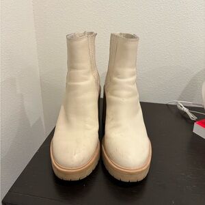 Dolce Vita Cream Ankle Booties